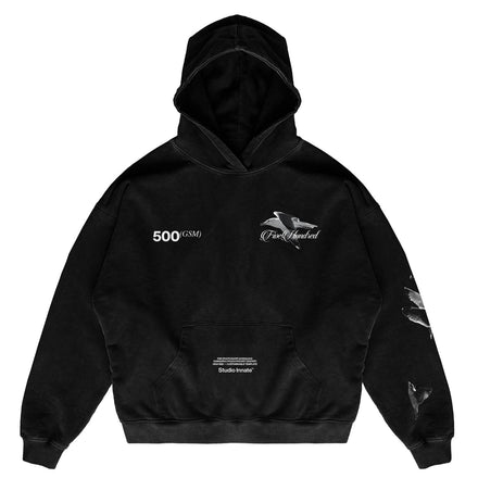 DROP 6 - STUDIO INNATE HEAVY BLACK HOODIE